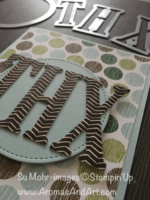 Large Letters Masculine Thank you Card - Aromas and Art