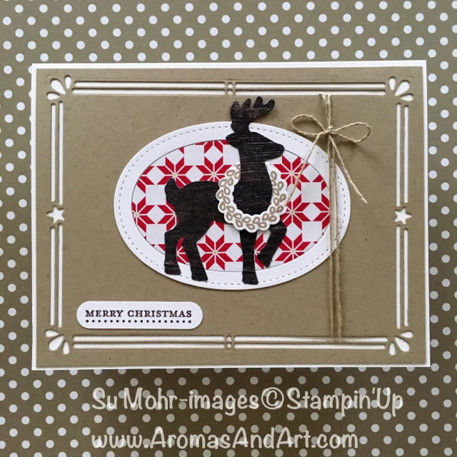 By Su Mohr for Paper Players 372; Featuring: Santa's Sleigh, Quilted Christmas, Carols of Christmas, Layering Ovals, Teeny Tiny Wishes; For more details click on visit to go to my blog; #santassleigh #carolsofchristmas #cardfrontbuilderthinlitsdies #teenytinywishes #christmascards #stampinup