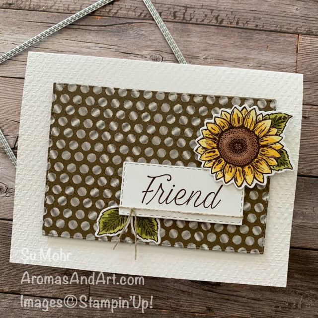 By Su Mohr for #gdp254; Click READ or VISIT to go to my blog for details! Featuring: Celebrate Sunflowers Bundle, Neutrals 6X6 Paper, Stitched Rectangles Dies, Tasteful Textile embossing, Stampin' Blends; #sunflowers #sunflowersoncards #celebratesunflowers #daisylane #flowers #flowersoncards #friendshipcards #alcoholmarkers #cardsketches #cardchallenges #handmadecards #handcrafted #diy #cardmaking #papercrafting